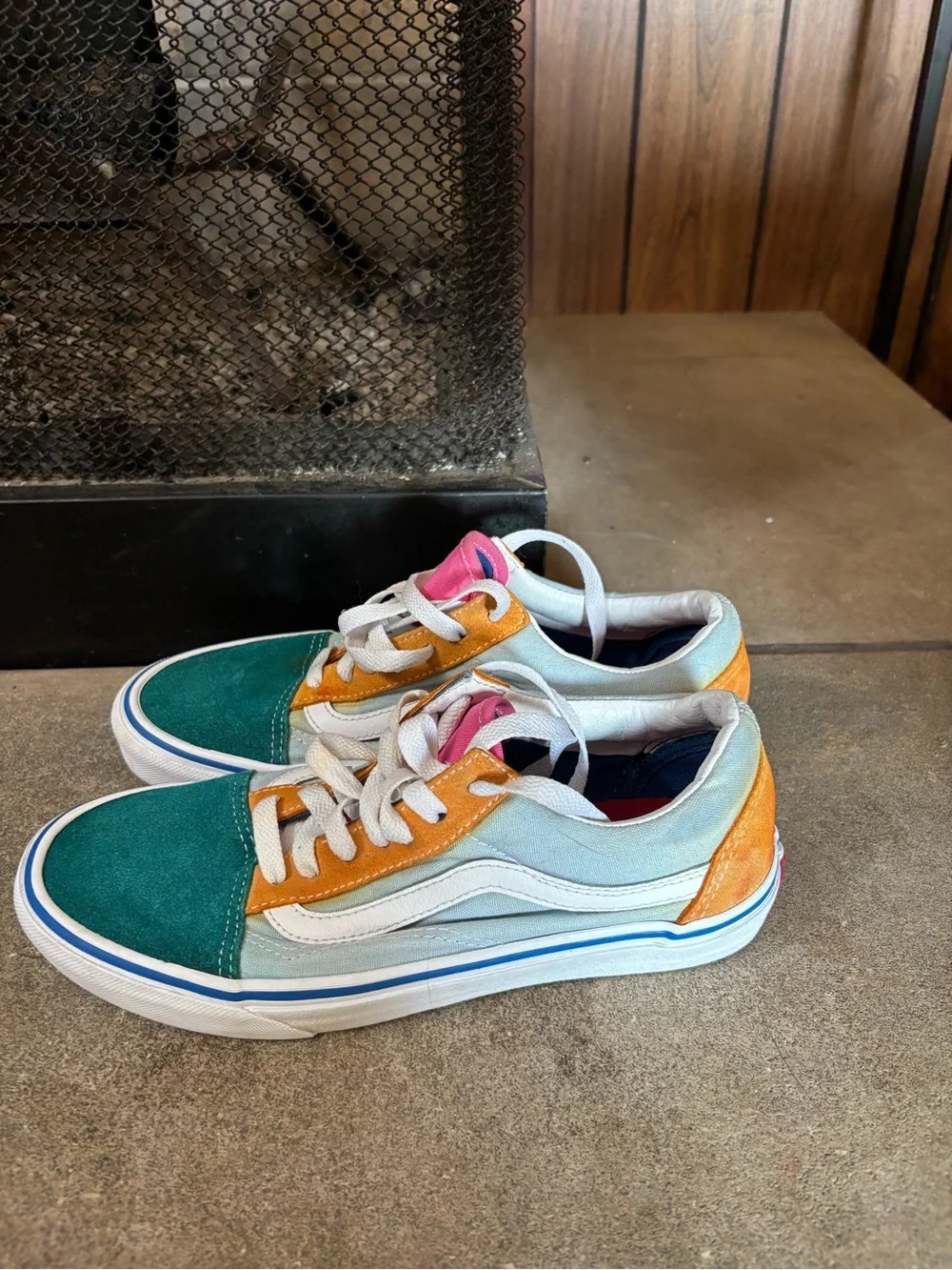 Vans Old Skool sneakers Multi-Colorblock suede and canvas men 6 women 7.5